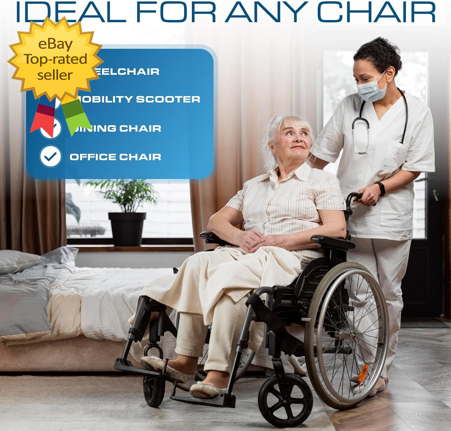 Gel Extreme Wheelchair Seat Cushion Coccyx Sciatica & Tailbone Pain Relief
