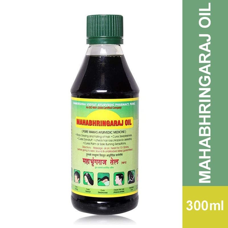 Mahabhringaraj Ayurvedic Hair Oil For Long & Thick Hair, 300ml (Pack of 1)