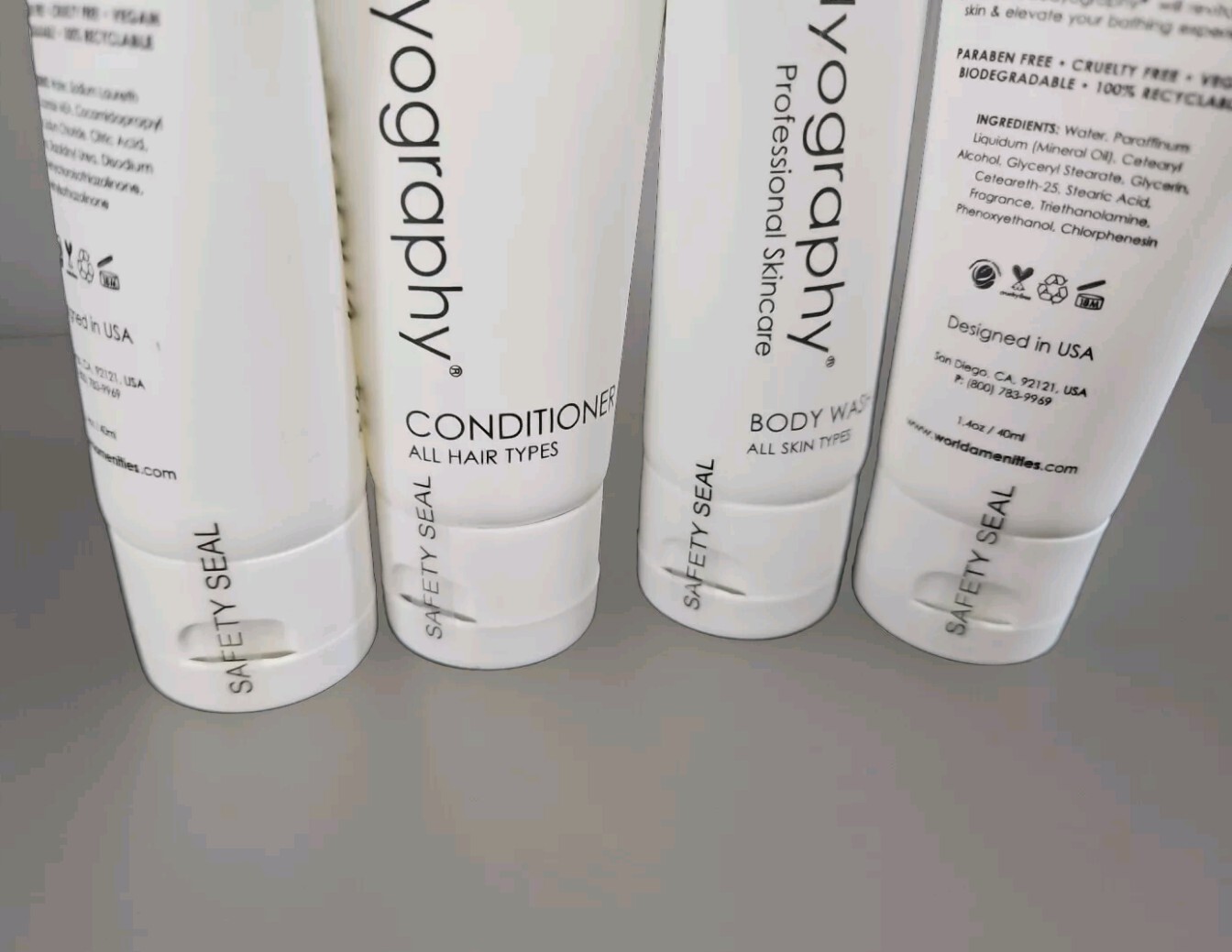Bodyography Vegan Shampoo Conditioner Body Wash Lotion Luxury Hotel Travel Size