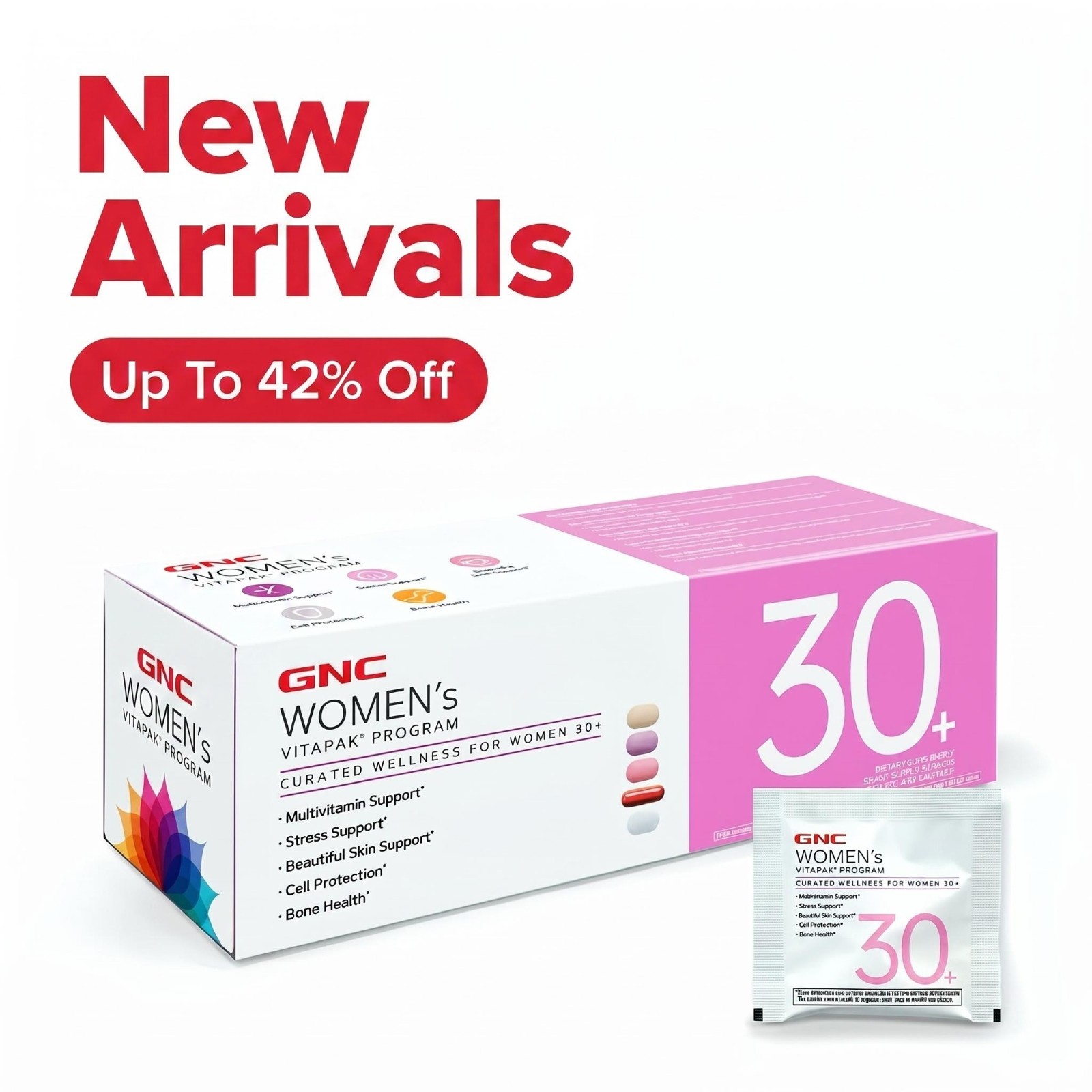GNC Women’s Vitapak Program 30+ Curated Wellness for Women 30-Day Supply