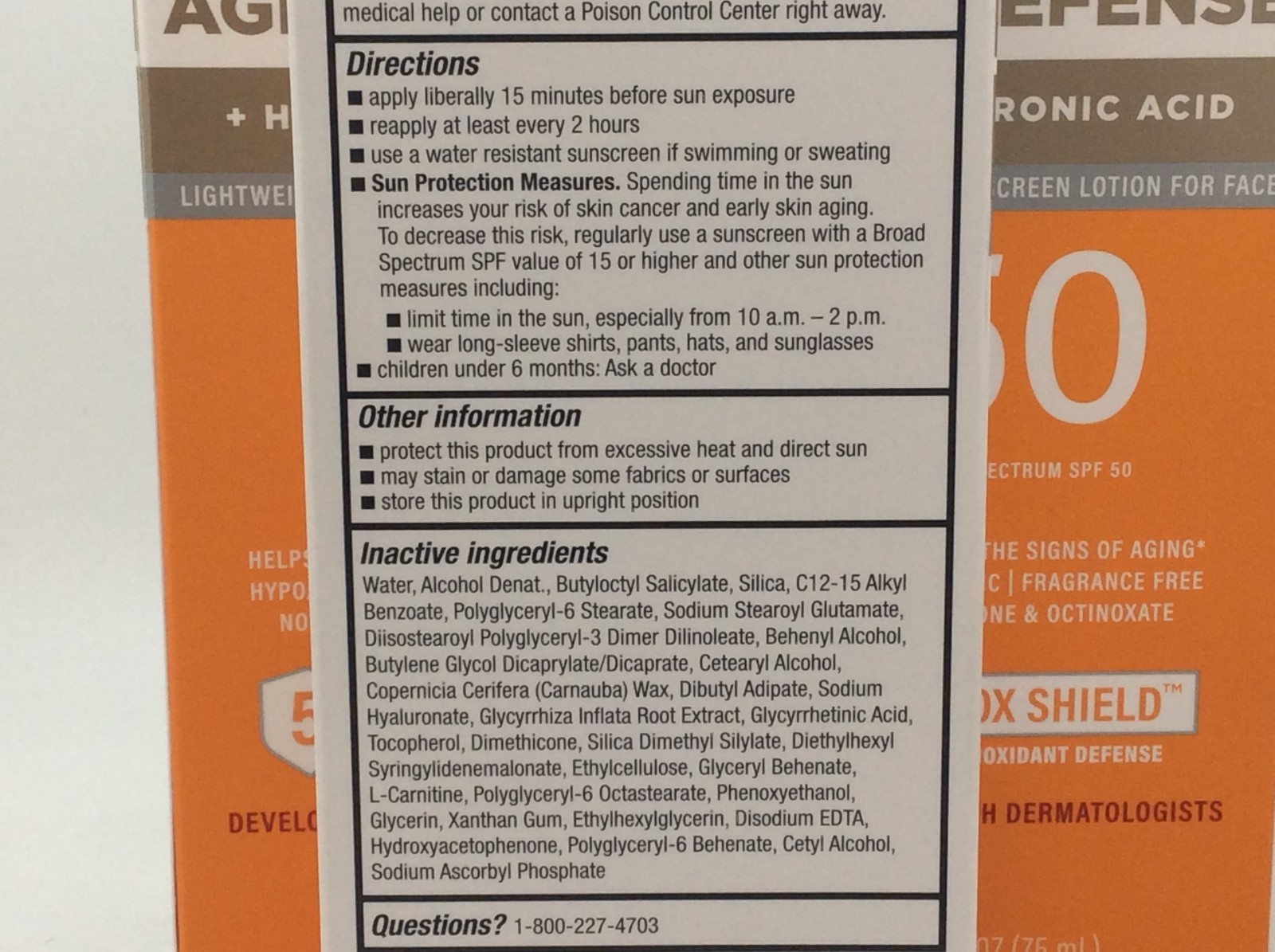 Eucerin Sun Age Defense SPF 50 Face Sunscreen Lotion, 2.5 oz, 07/2026, 3/BOXES