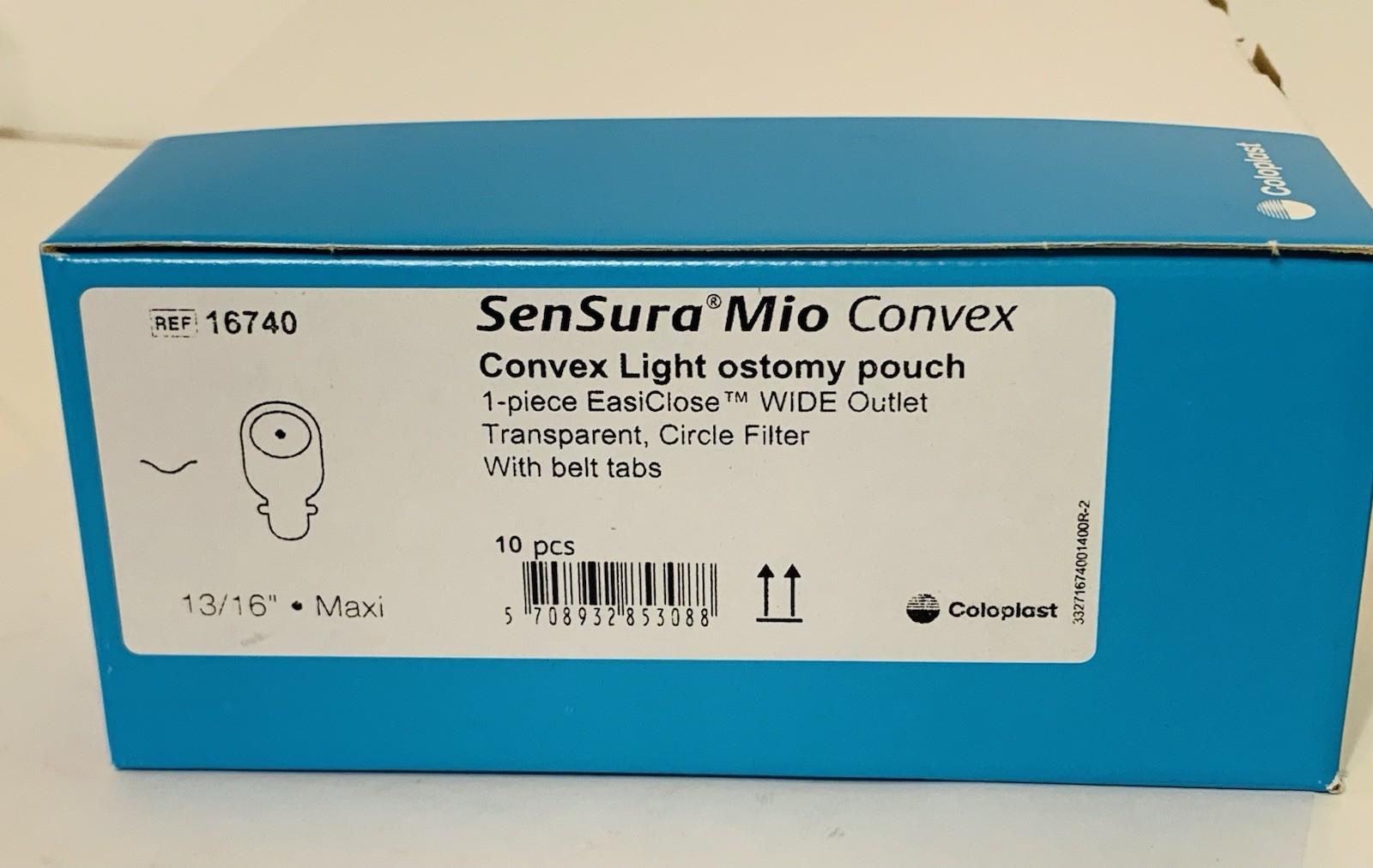 10 Coloplast 16740 SenSura Mio Convex Ostomy Pouch 1BX/10EA 2026/01