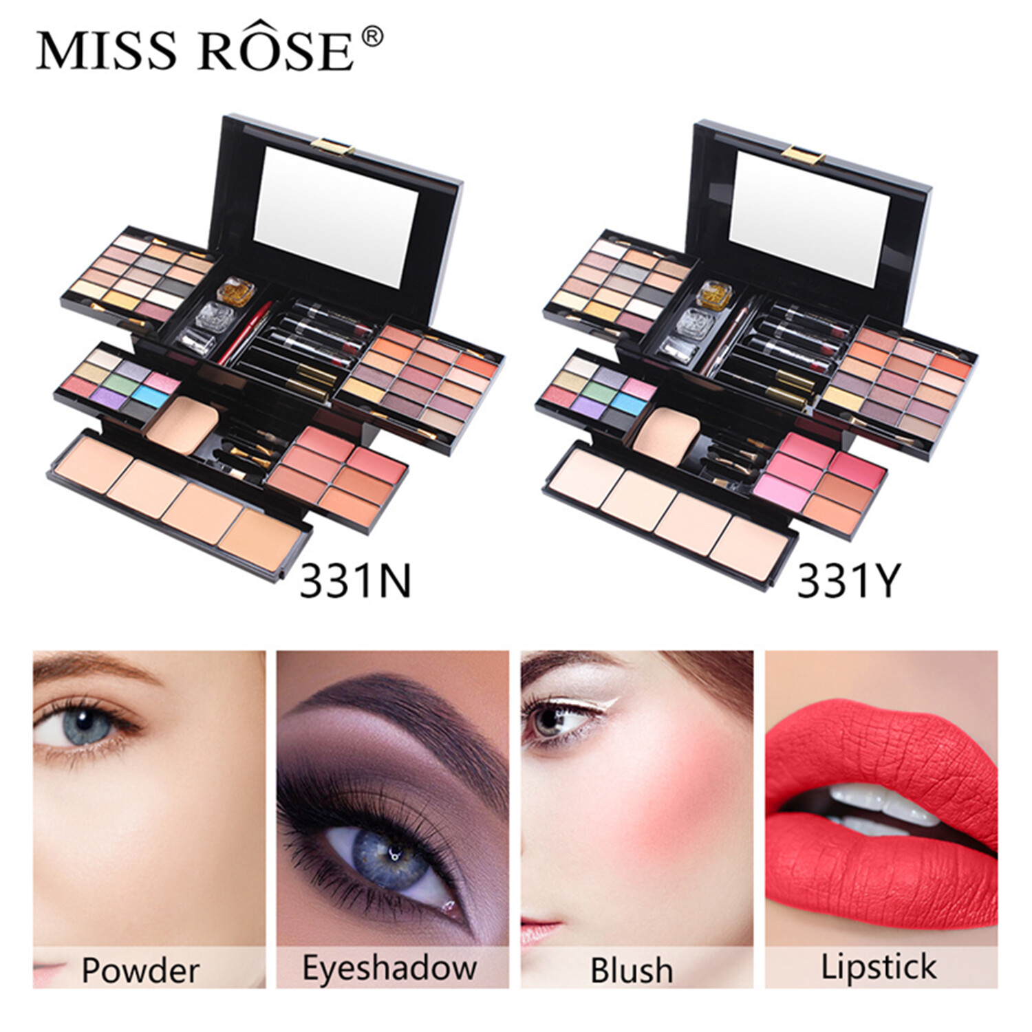 MISS ROSE All In One Makeup Gift Kit 49 Colors Makeup Set Combination Palette