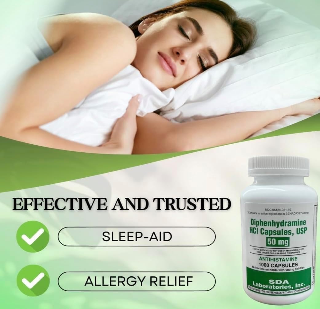 Allergy Relief Capsules, Fast-Acting Antihistamine for Indoor and Outdoor Use