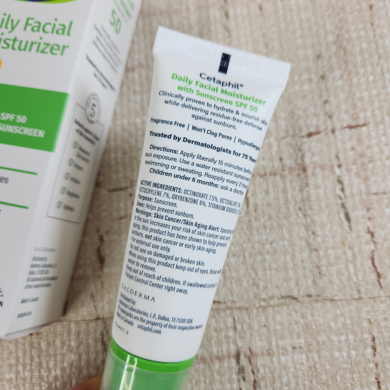 2 New Cetaphil Daily Facial Moisturizer SPF 50 All Skin Types 1.7oz Exp. 09/2027