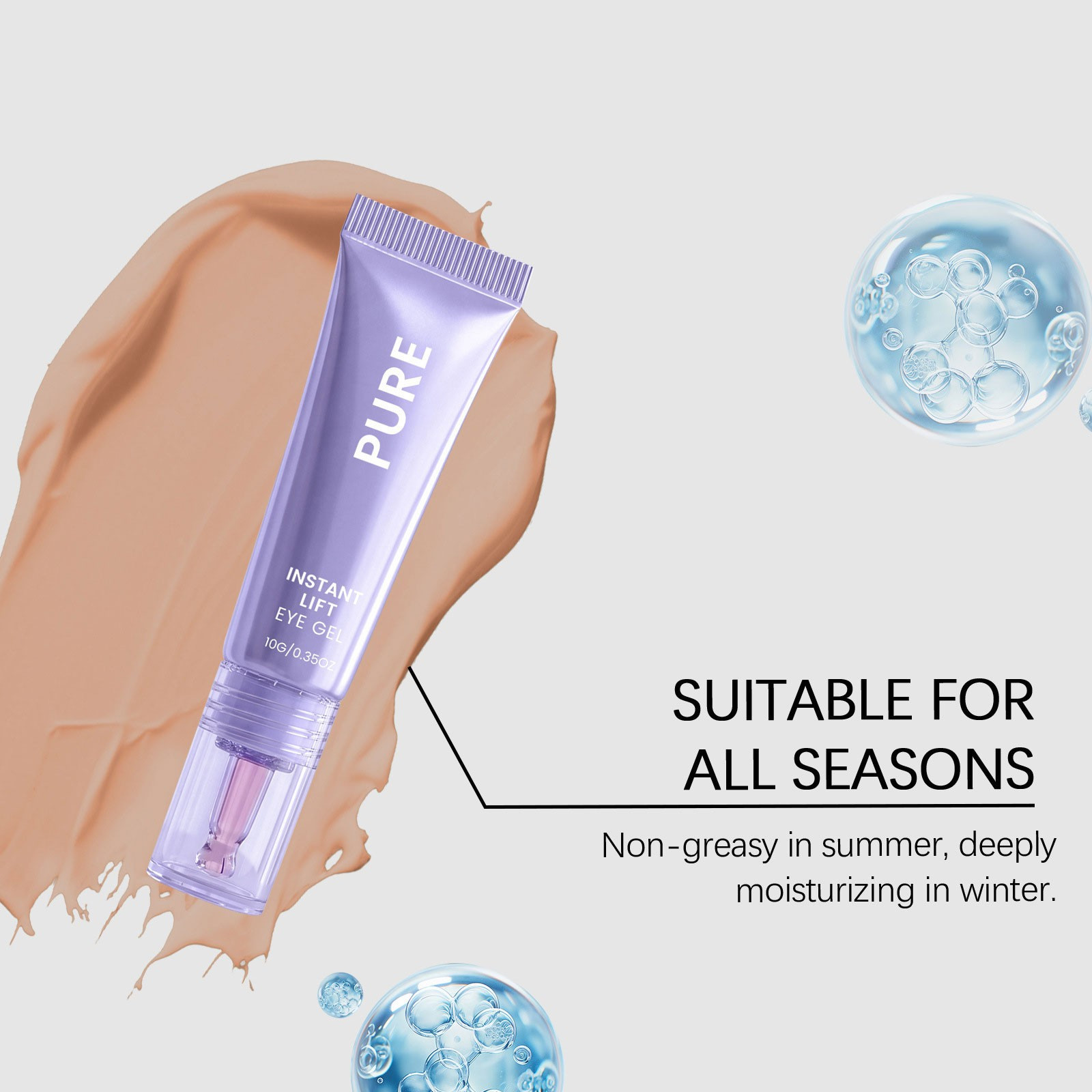 NEW! GOPURE Instant Lift Eye Gel – For Puffiness & Bags, Fine Lines 0.34 Oz NIB1