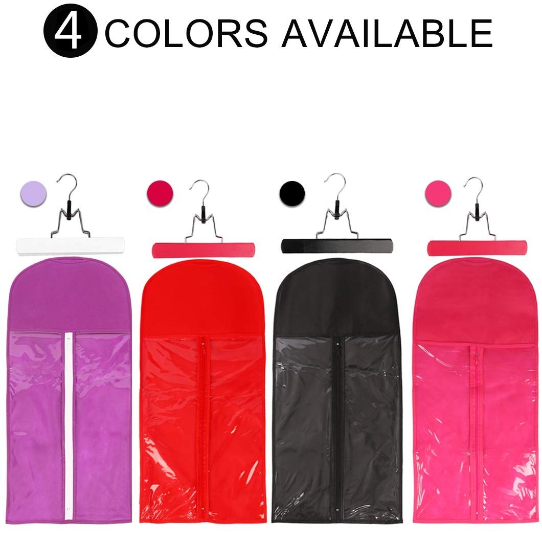 2 Pack Hair Extension Storage Bag Hair Extension Hanger Strong Holder Dust-Proof