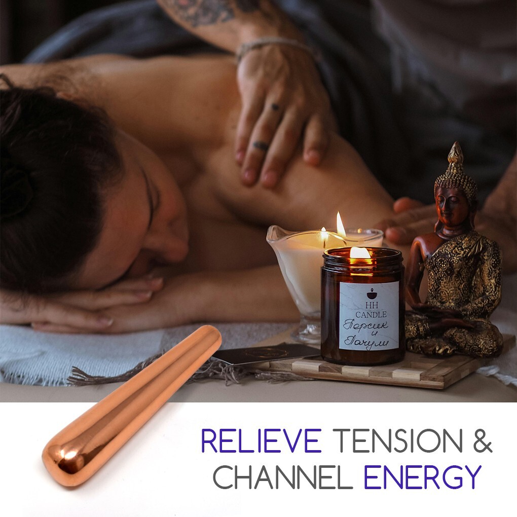 100% Solid Copper Massage Wand 4.25 in for Natural Therapy and Spiritual Healing