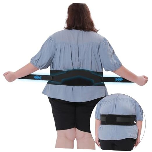 Plus Size Back Brace for Lower Back Pain – Extra Large Hip Support XXX-Large