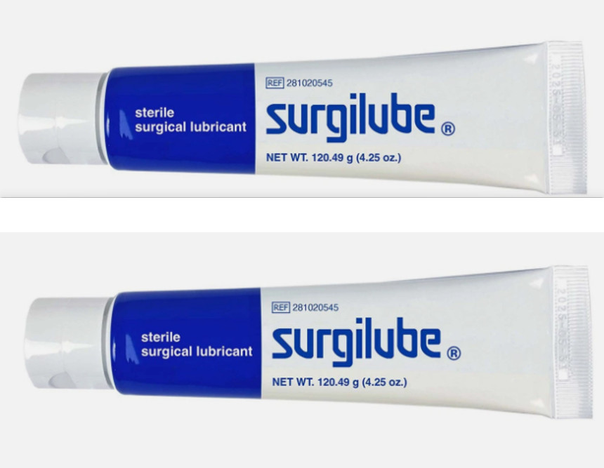 Surgilube Surgical Lubricant Sterile Jelly – 4.25 oz each (2 Pack) Exp : 06/2027