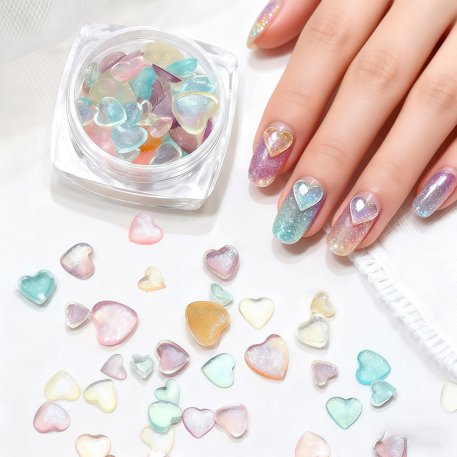 6 Grid Bow Nail Charms for Acrylic Nails Red Bow Nail Rhinestones Cute Nails Art