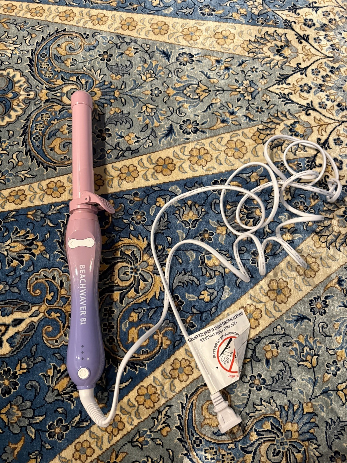 Beachwaver B1 1.25 Rotating Curling Iron 1.25in Ceramic 410°F Pink/Purple