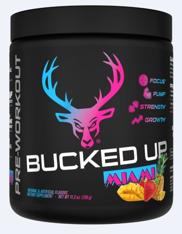 Bucked Up Pre Workout Miami 11.2 oz New
