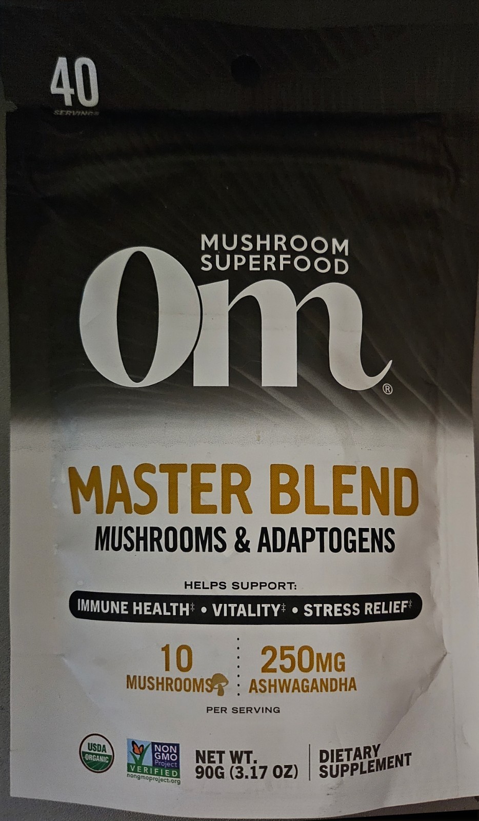 Om Mushroom Superfood Master Blend 90g 40 Servings Organic Exp 04/2027