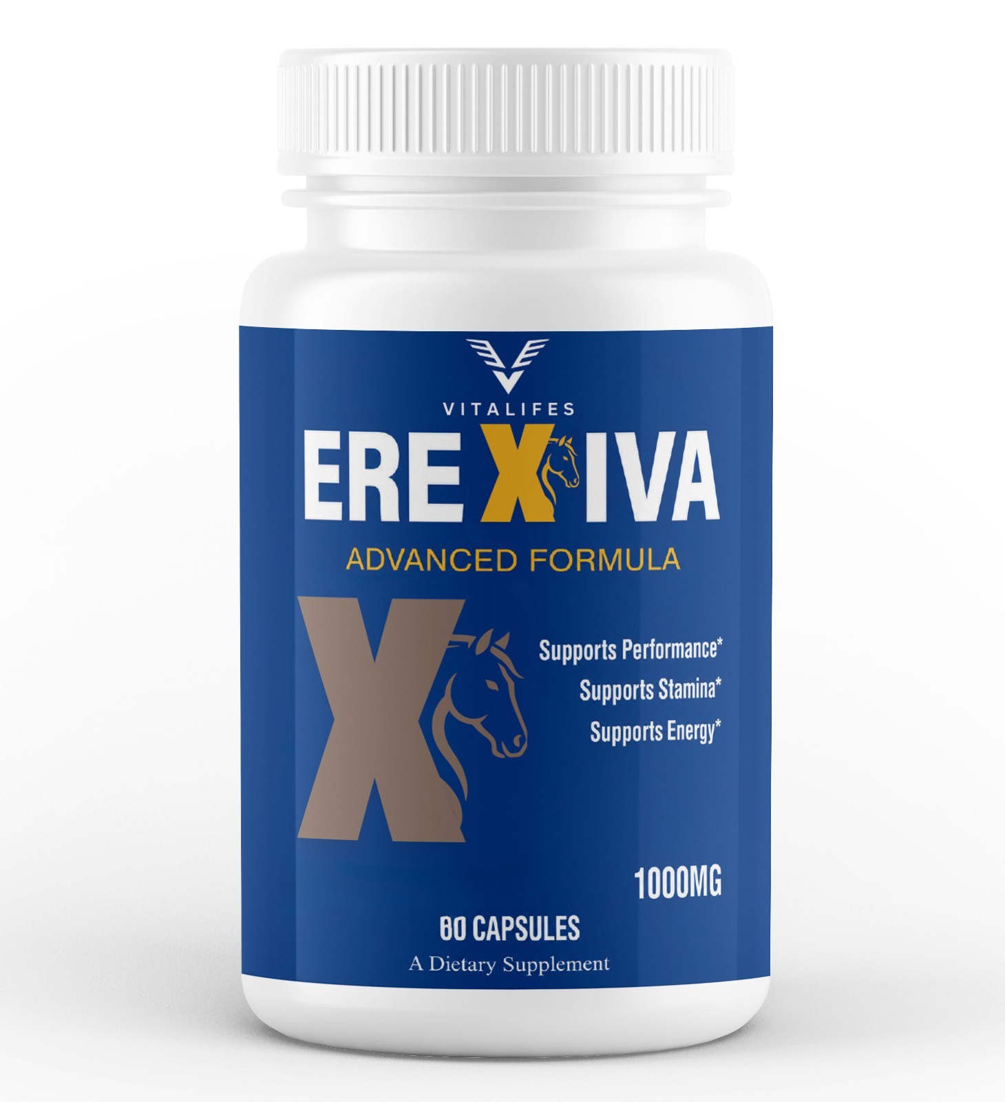 (3 Pack) Erexiva Capsules, Potent Formula Male Supplement for Health & Vitality