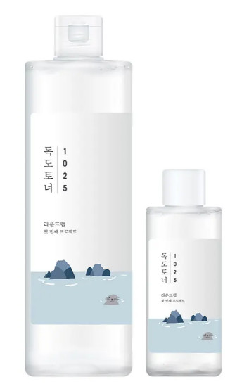 K-Beauty [No. 1 Toner] Round Lab 1025 Dokdo Toner 500ml Special Set (+100ml)