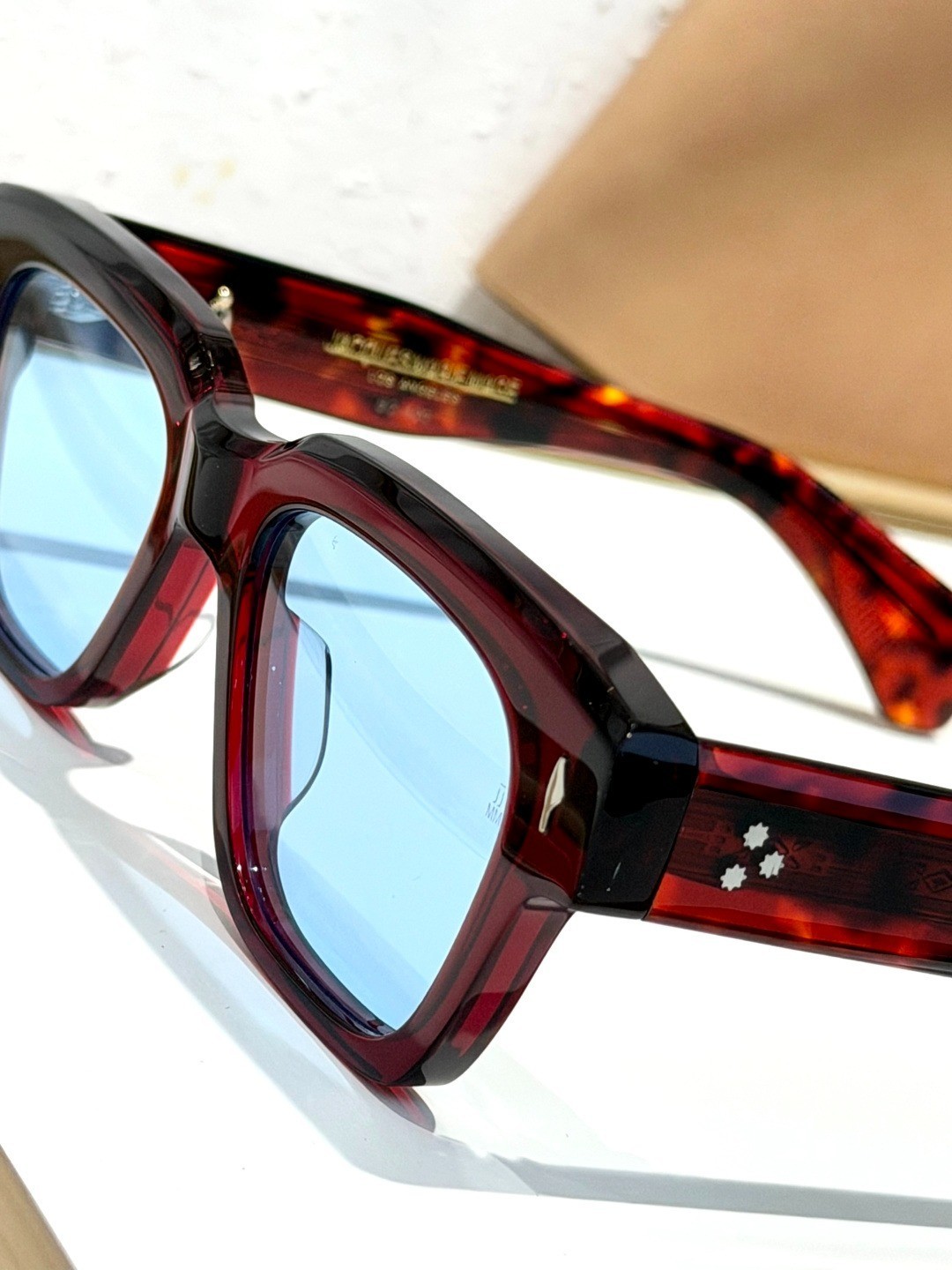 JACQUES MARIE MAGE Fellini 10mm Acetate Sunglasses Classic Havana Yellow Lens 51