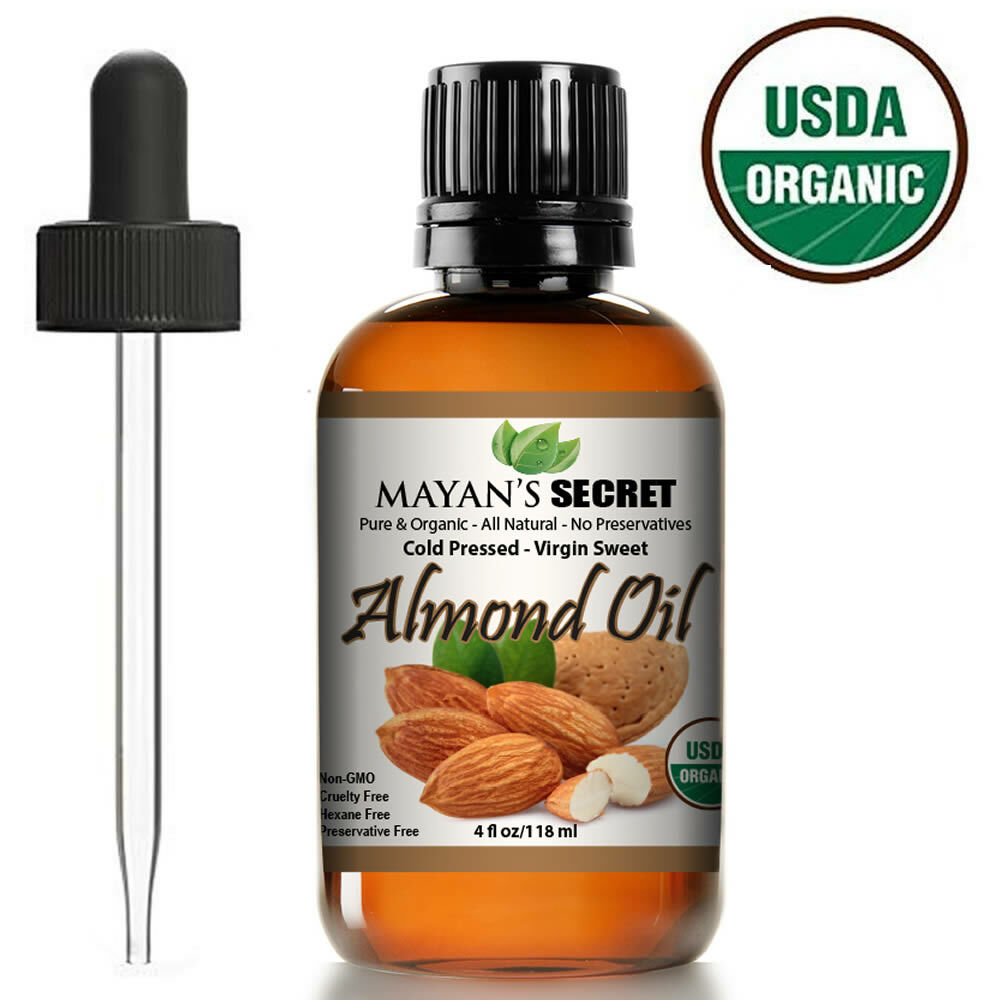 SWEET ALMOND OIL USDA CERTIFIED ORGANIC CARRIER COLD PRESSED UNREFINED 4OZ
