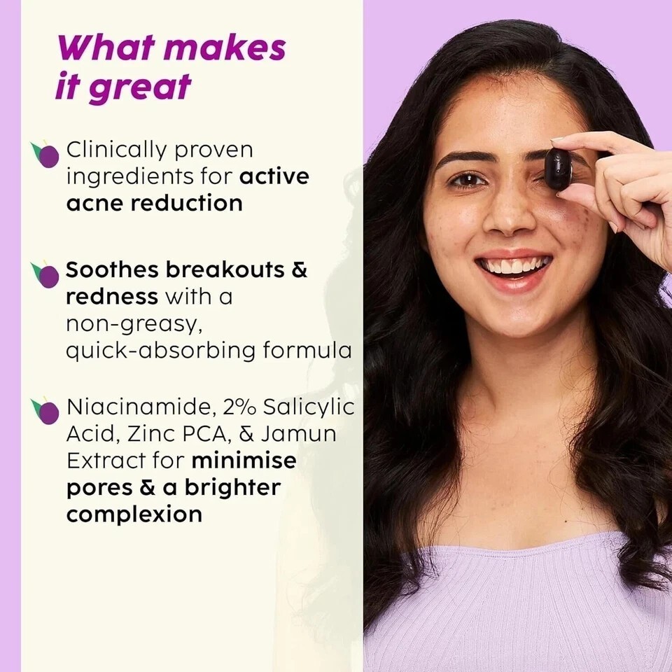 The Plant Fix Plix Jamun Active Acne Range Kit -Reduces Active Acne & Detoxifies