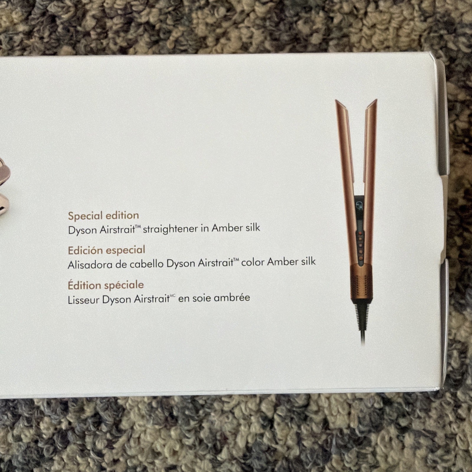 Dyson Airstrait Straightener Amber Silk Wet to Dry Hair Straightener, No Heat