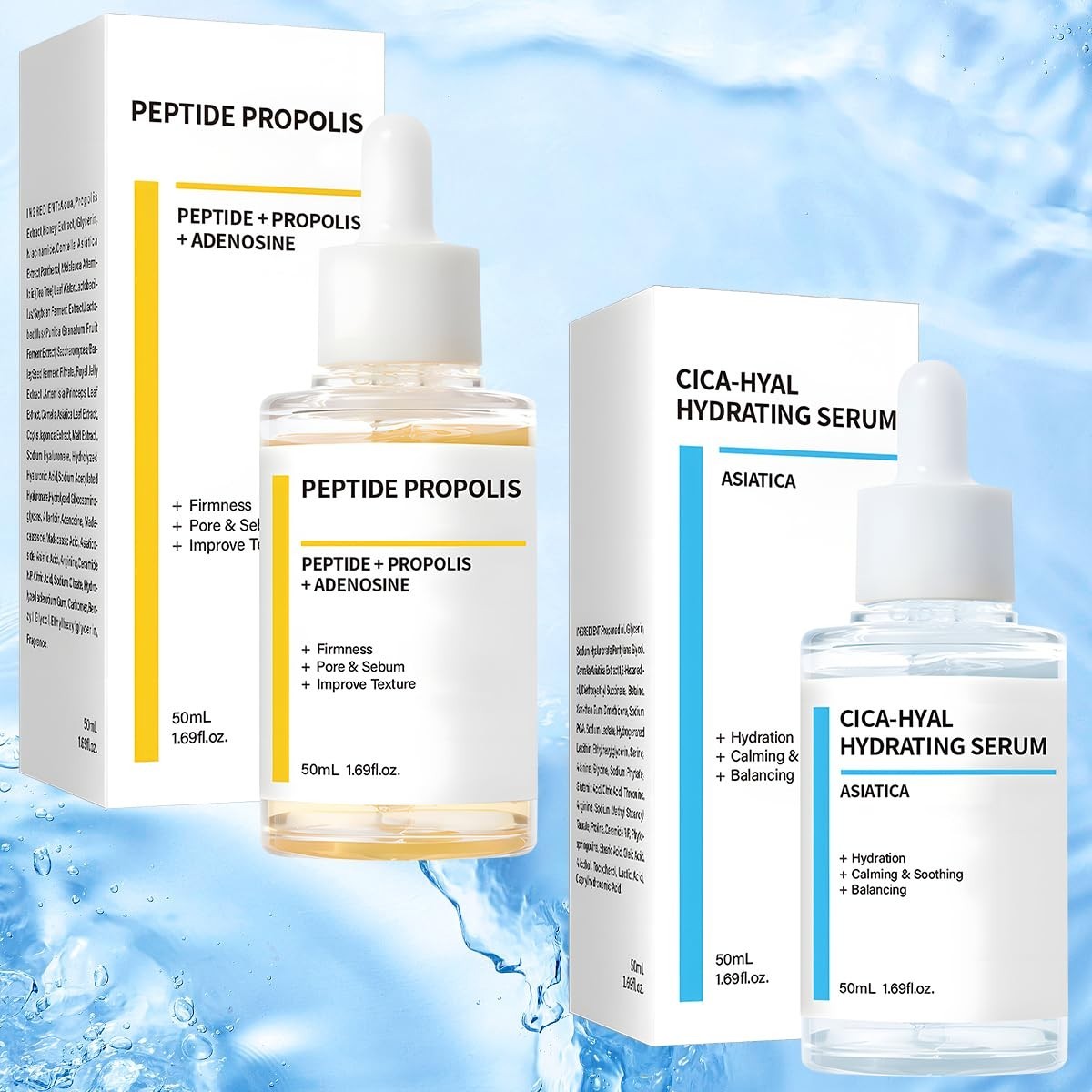 2PCS Hydration & Wrinkle Renewal Serum, with Peptide Propolis Complex,Reduces…