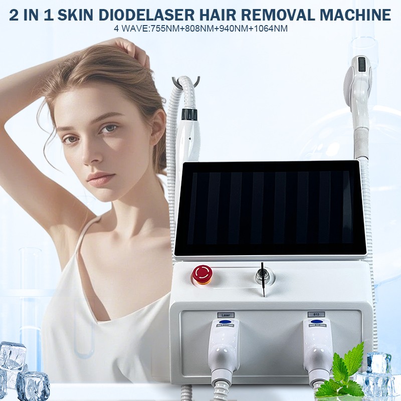 2in1 Diode Laser Hair Removal Pico Tattoo Removal Machine 4 Wavelength Permanent