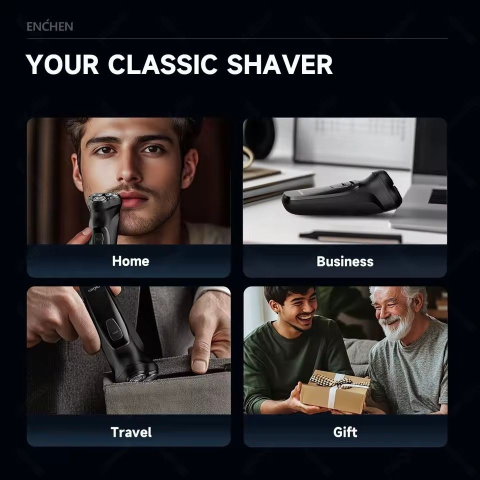 Blackstone Electric Shaver for Men 3D Floating Blade Rechargeable Beard Trimmer