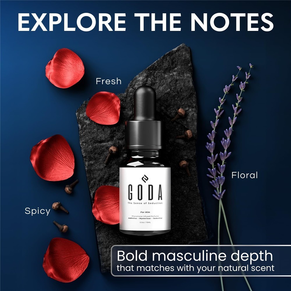 2x GODA For Him Pheromones Cologne for Men Infused with Real Pheromones 0.5oz