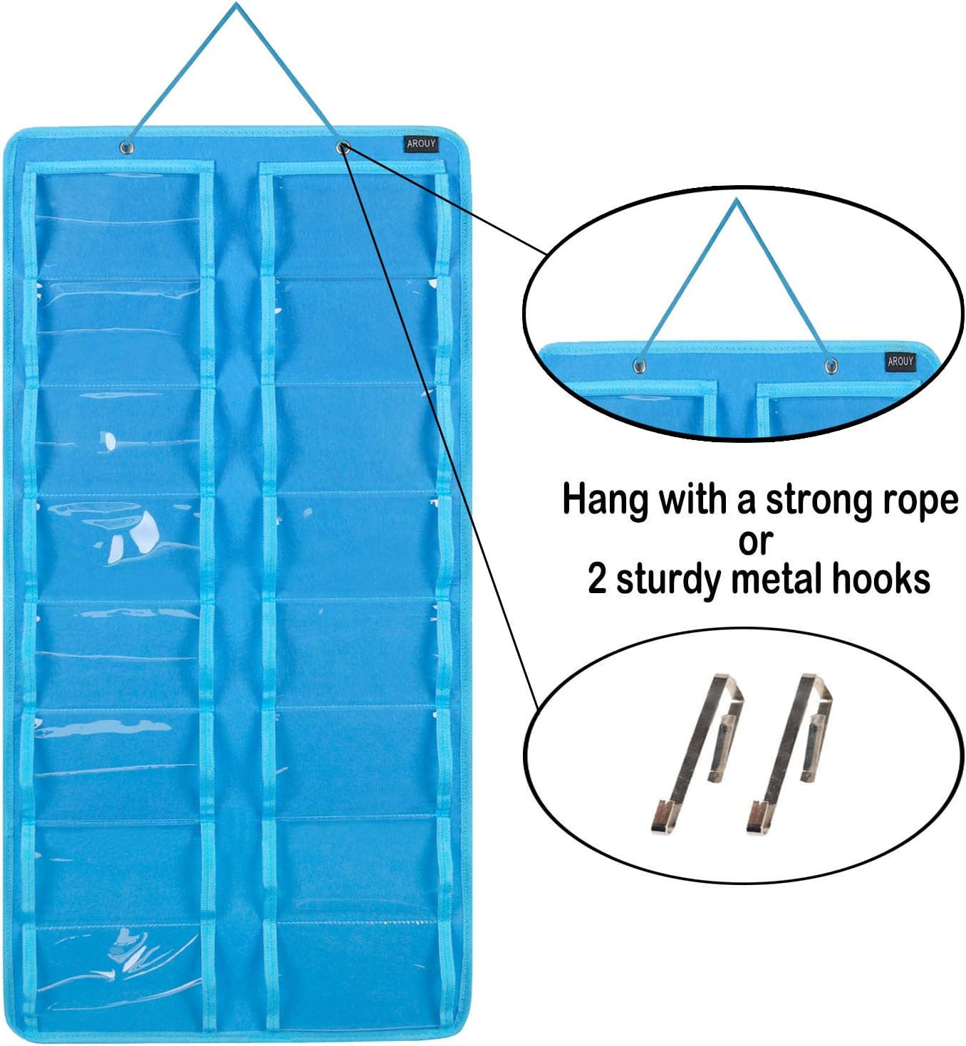 Sunglasses Organizer Storage, Hanging Dust Proof Wall Pocket Glasses Organizer –