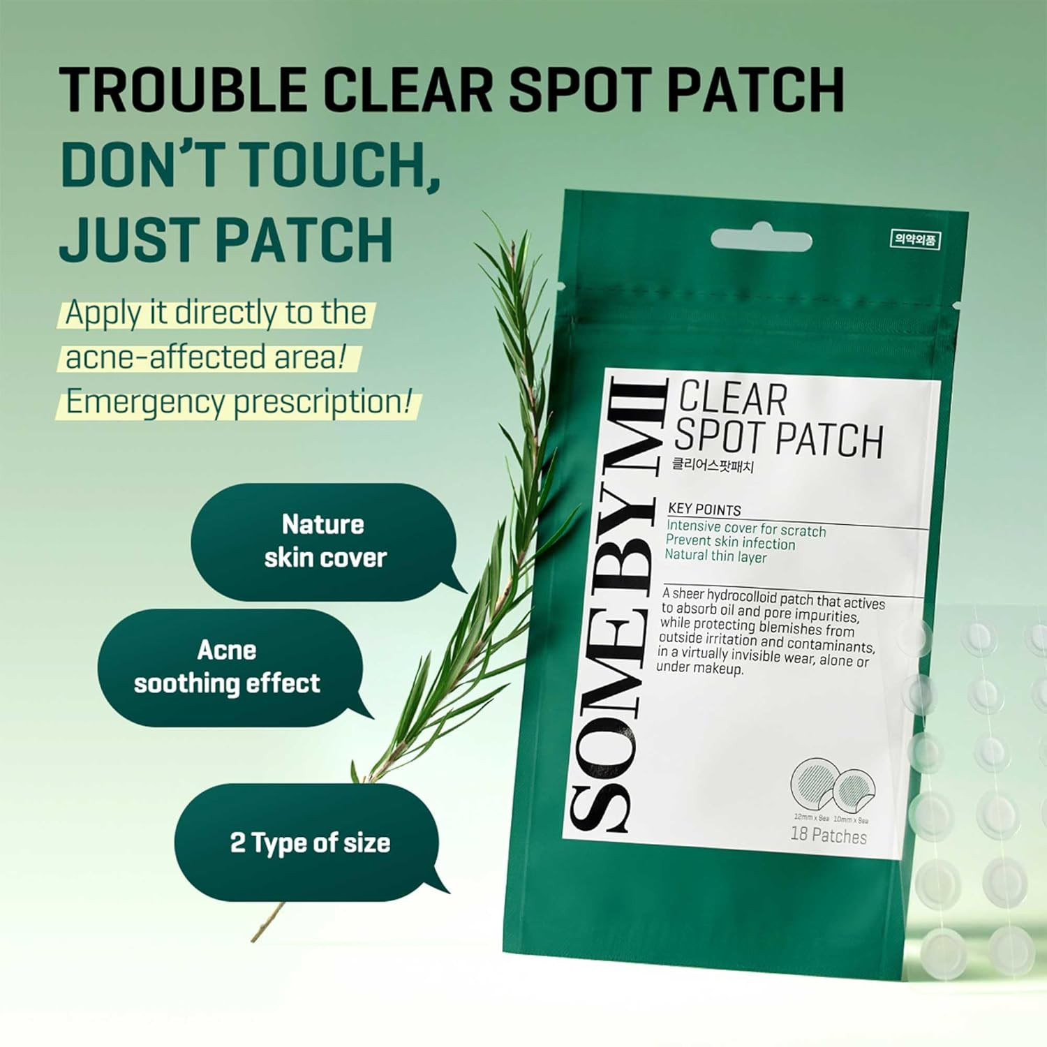 30 Days Miracle Clear Spot Patch – Pack of 5, 90 Counts, 2 Sizes (10Mm, 12Mm)
