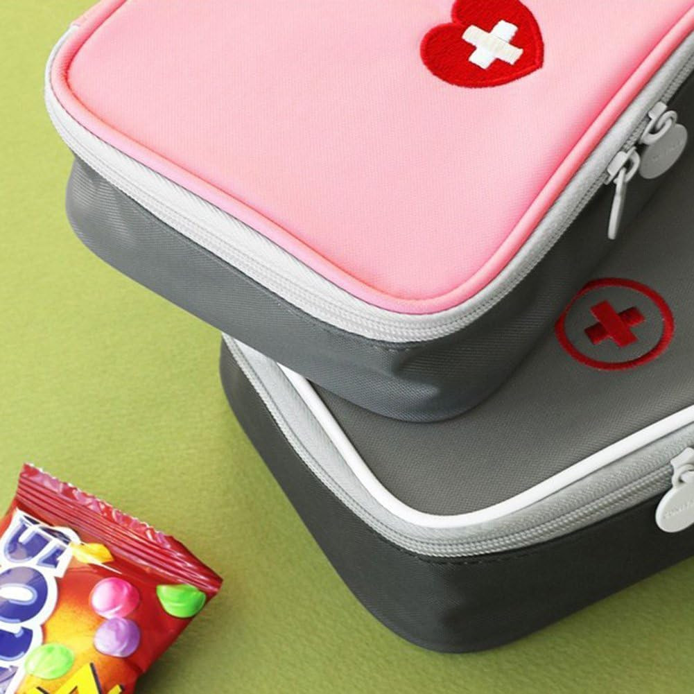Pink Portable First Aid Kit Travel Emergency Medical Bag
