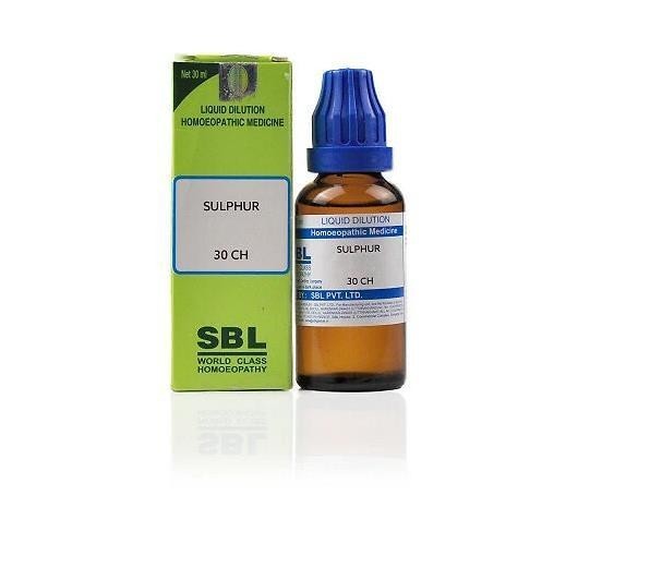 2 BOTTELS OF SBL Homeopathy Sulphur 30 CH (30ml) EACH FREE DELIVERY