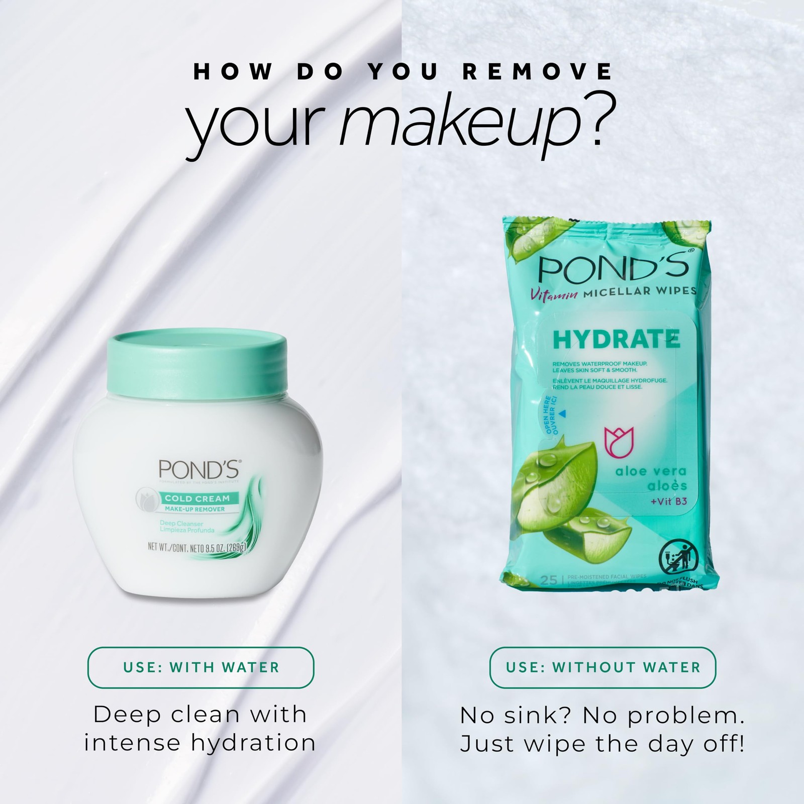 Pond S Fragrance Free Cold Cream Cleanser Makeup Remover Nourishing Hydration