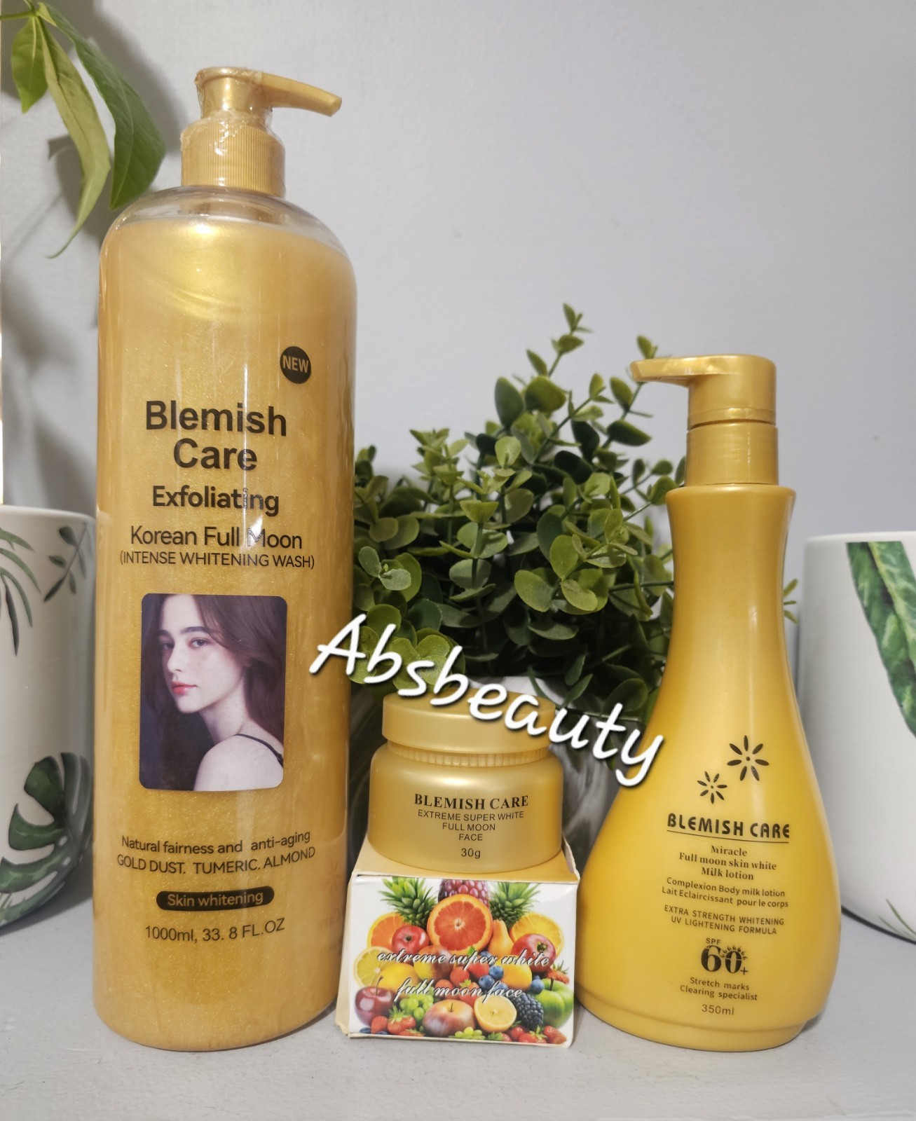 Blemish Care Full Moon Set Body Wash, Lotion & Face Cream.