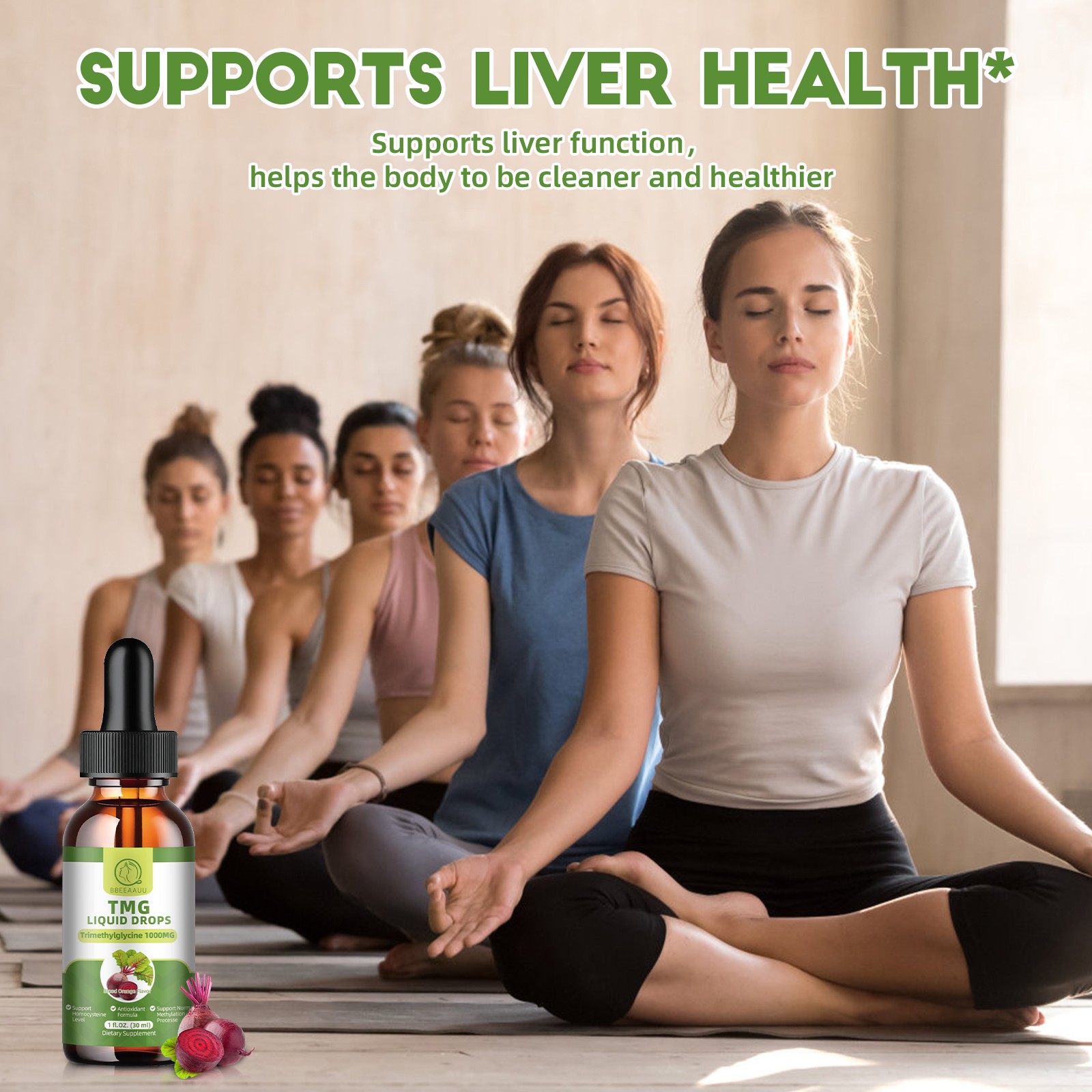 2Pack TMG Liquid Drops 1000MG -Trimethylglycine,Supports Methylation & Liver
