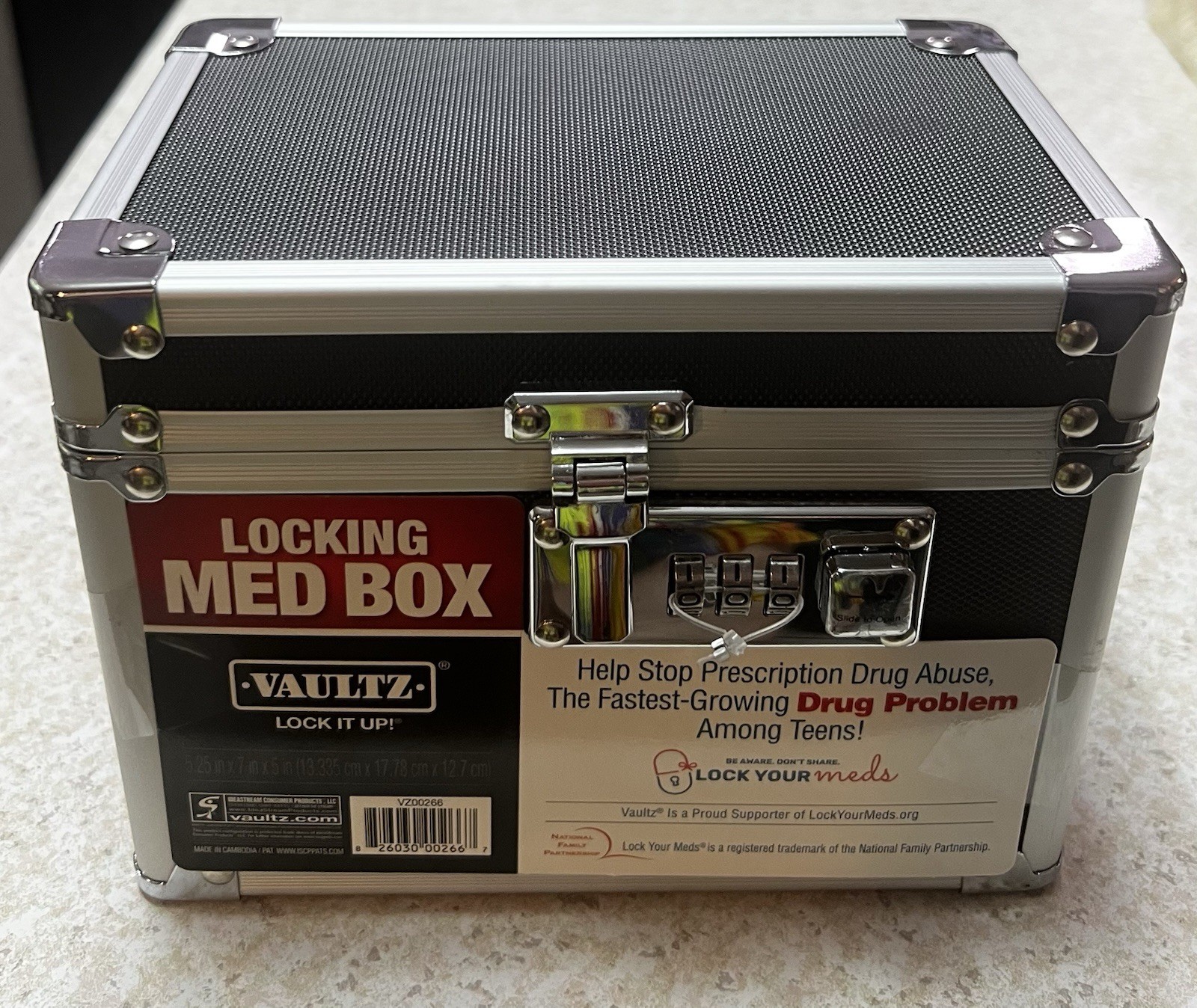Vaultz Security Box with Keyless Security Combination Lock Med Locking Box NEW