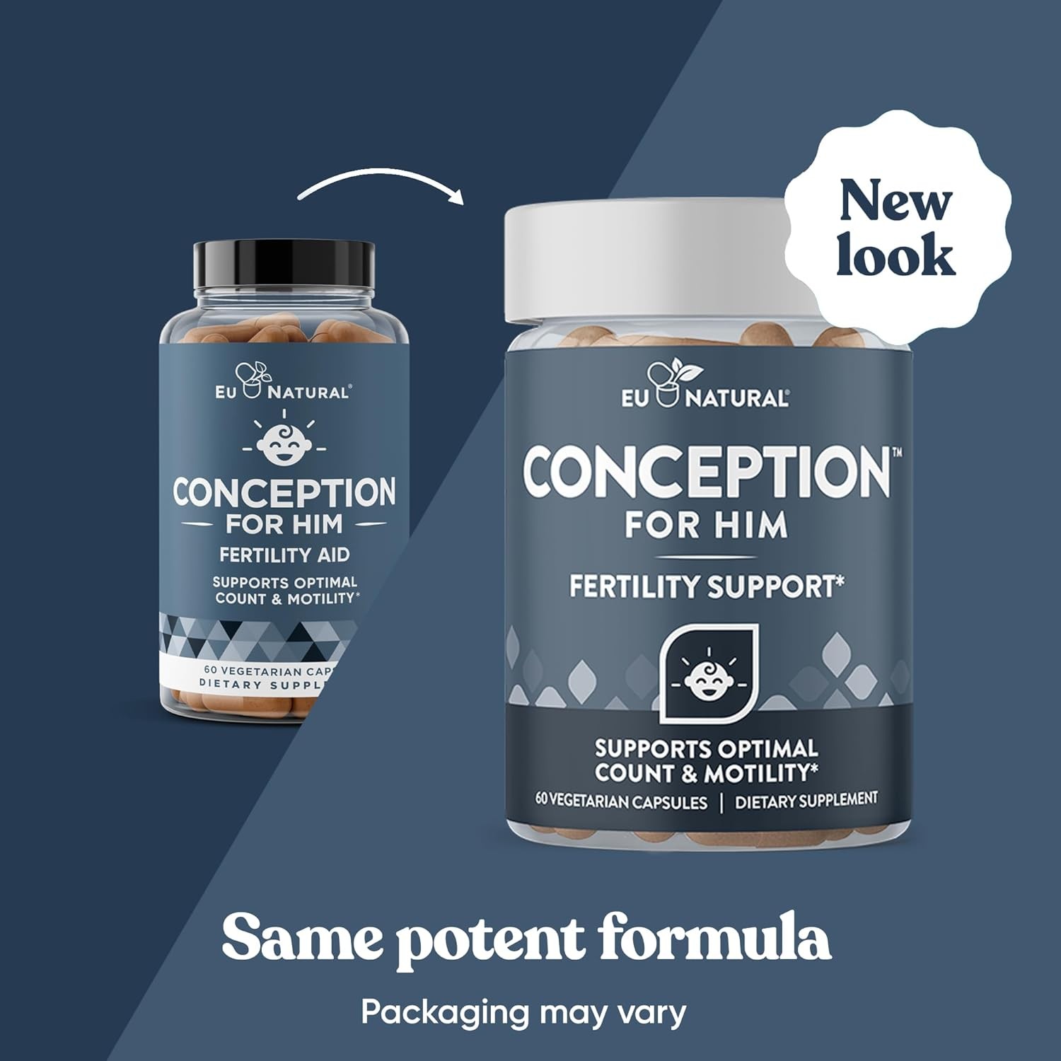 Eu Natural Conception for Him – Male Fertility Supplements with Ashwagandha, Fol