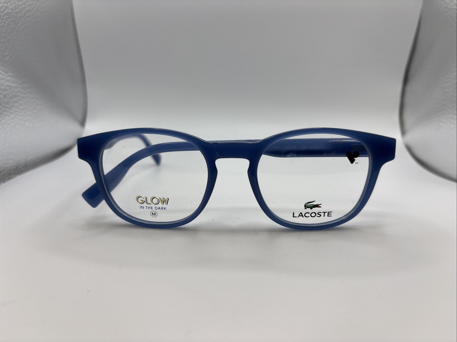 Lacoste L3654 414 46/18 M 135 Transparent Blue Full Rim Eyeglasses