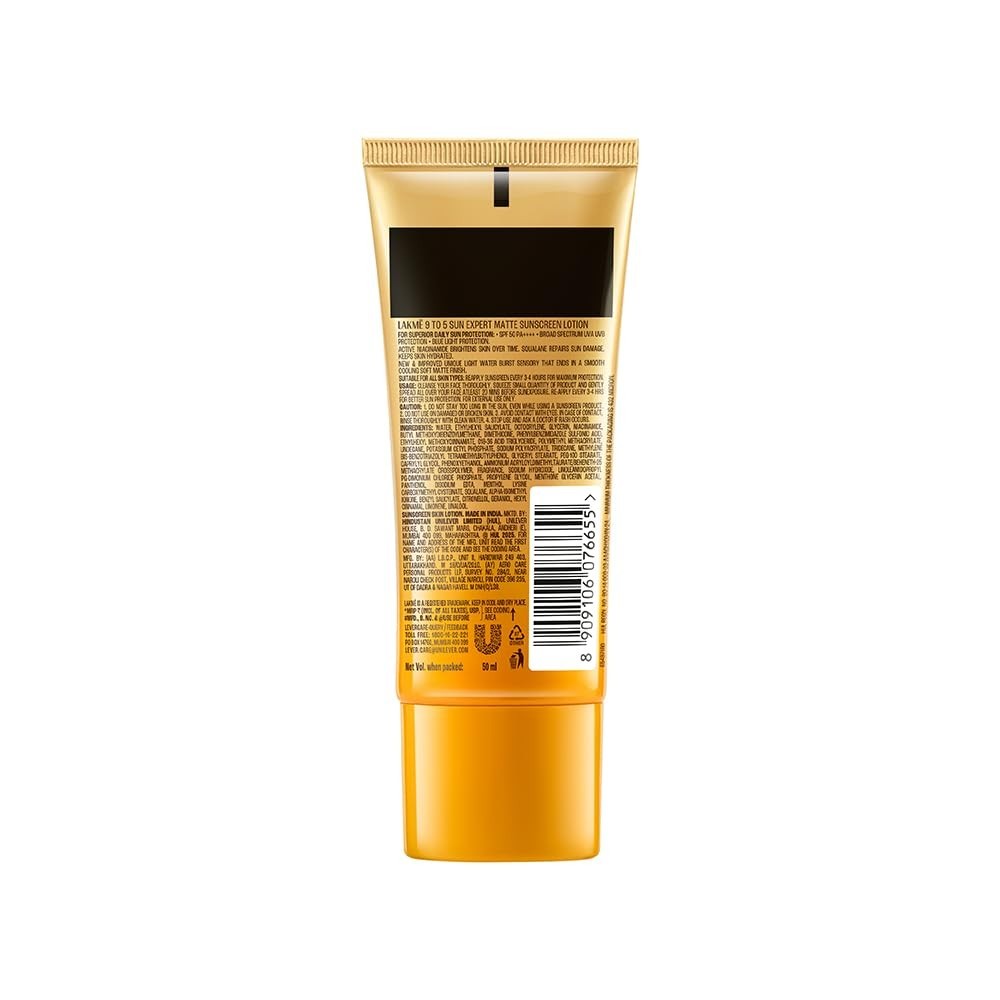Lakme SPF 50 PA++++ Sunscreen Lotion for Bright Skin | In Vivo Tested | UVA UVB