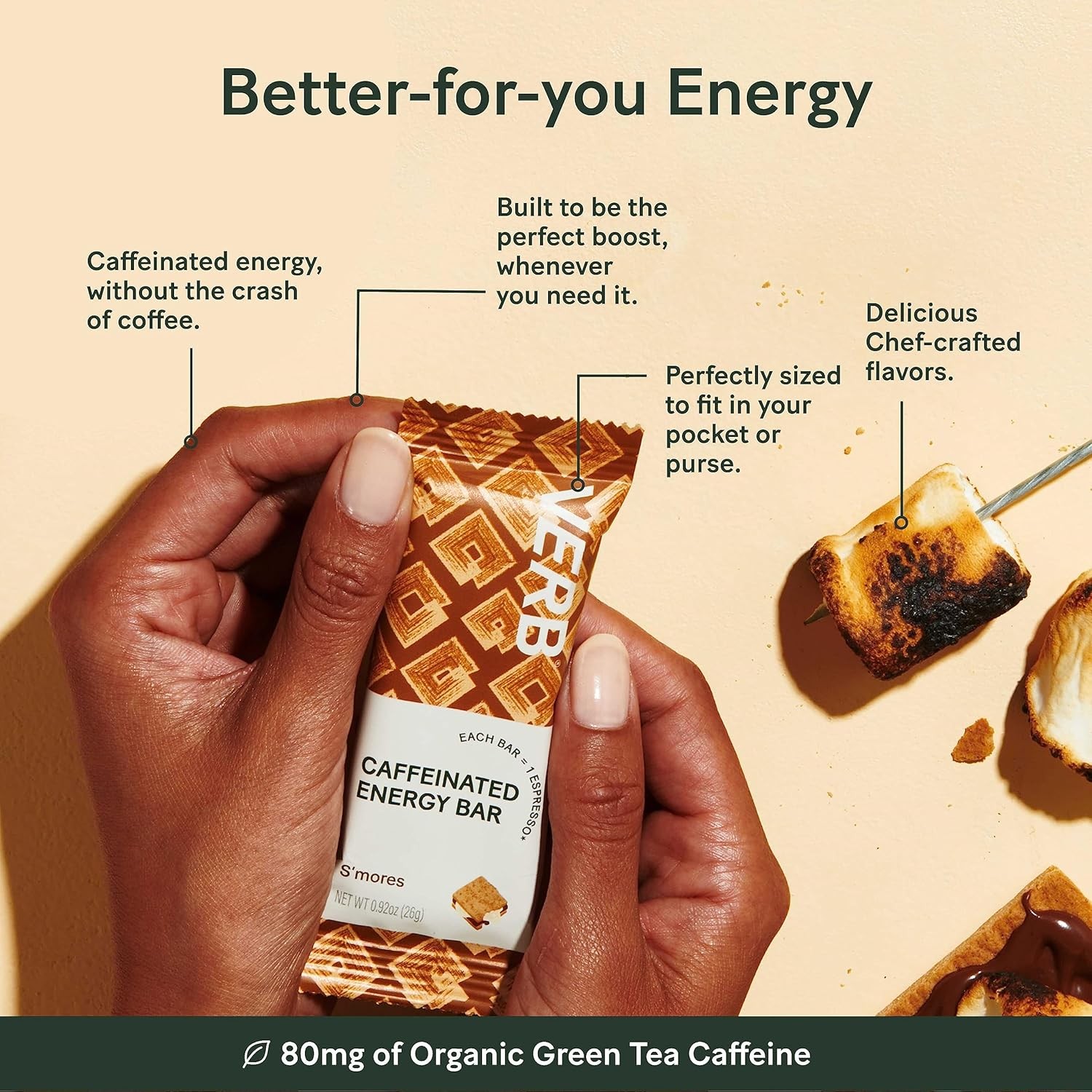 Verb Caffeinated Energy Bars Variety Pack – 2 Delicious 16 Count (Pack of 1)
