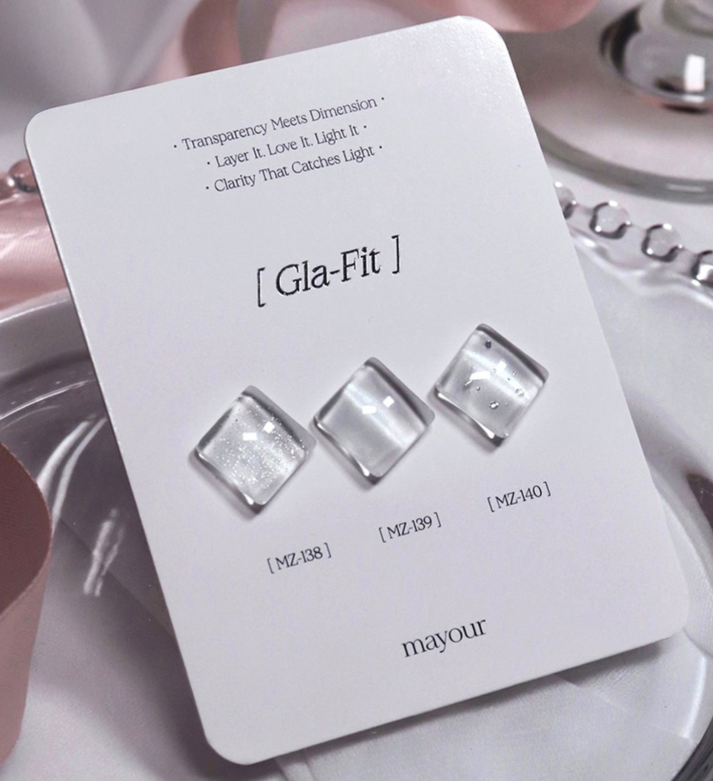 Mayour Gla-Fit Magnetic Gel Nail Polish 3 Color Set Sheer Layering Korean Nail