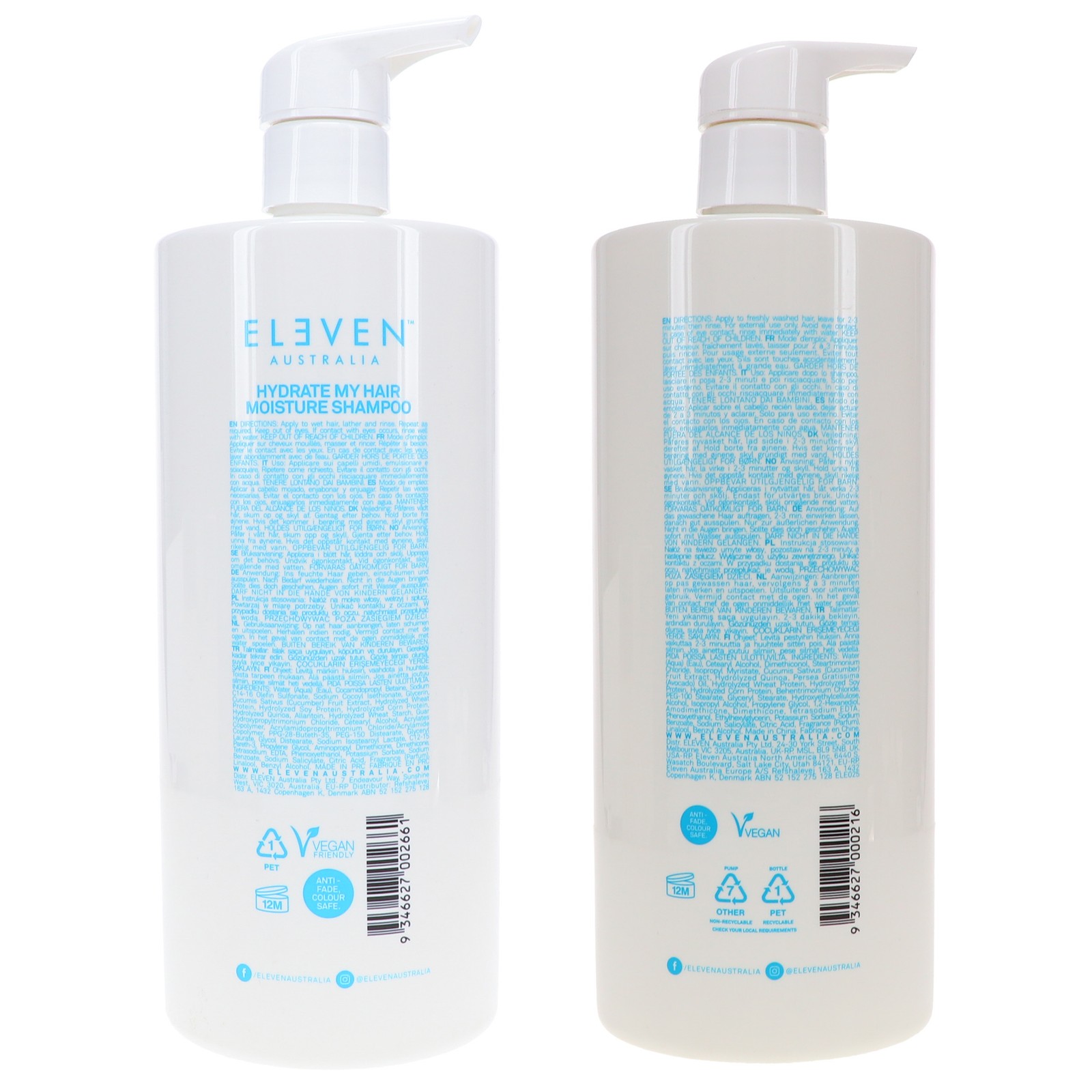 ELEVEN Australia Hydrate My Hair Moisture Shampoo 32.5 oz & Hydrate My Hair