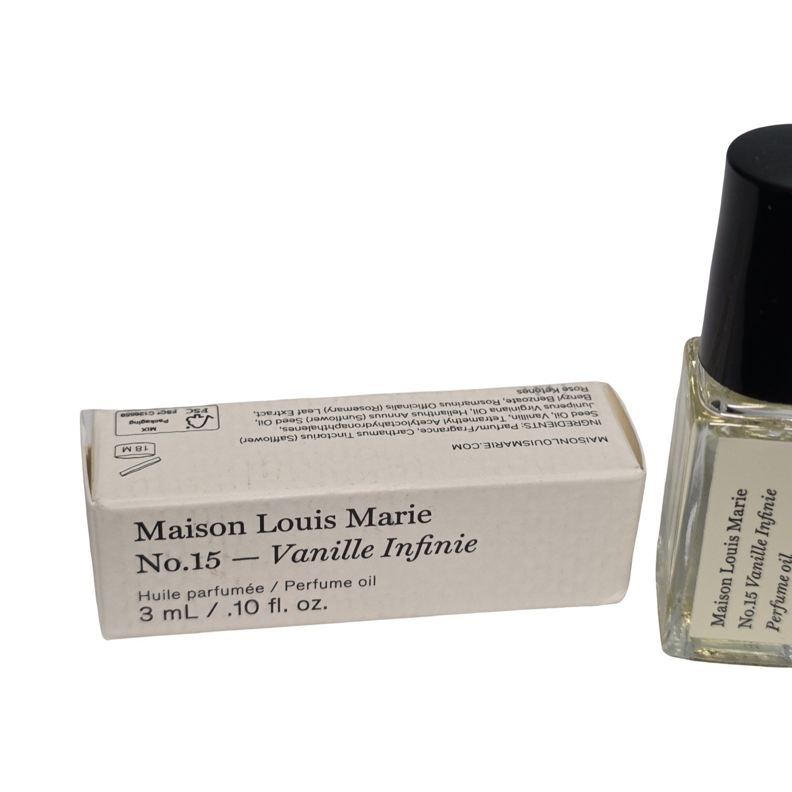Maison Louis Marie No.15 Vanille Infinie Perfume Oil 3mL Rollerball New in Box
