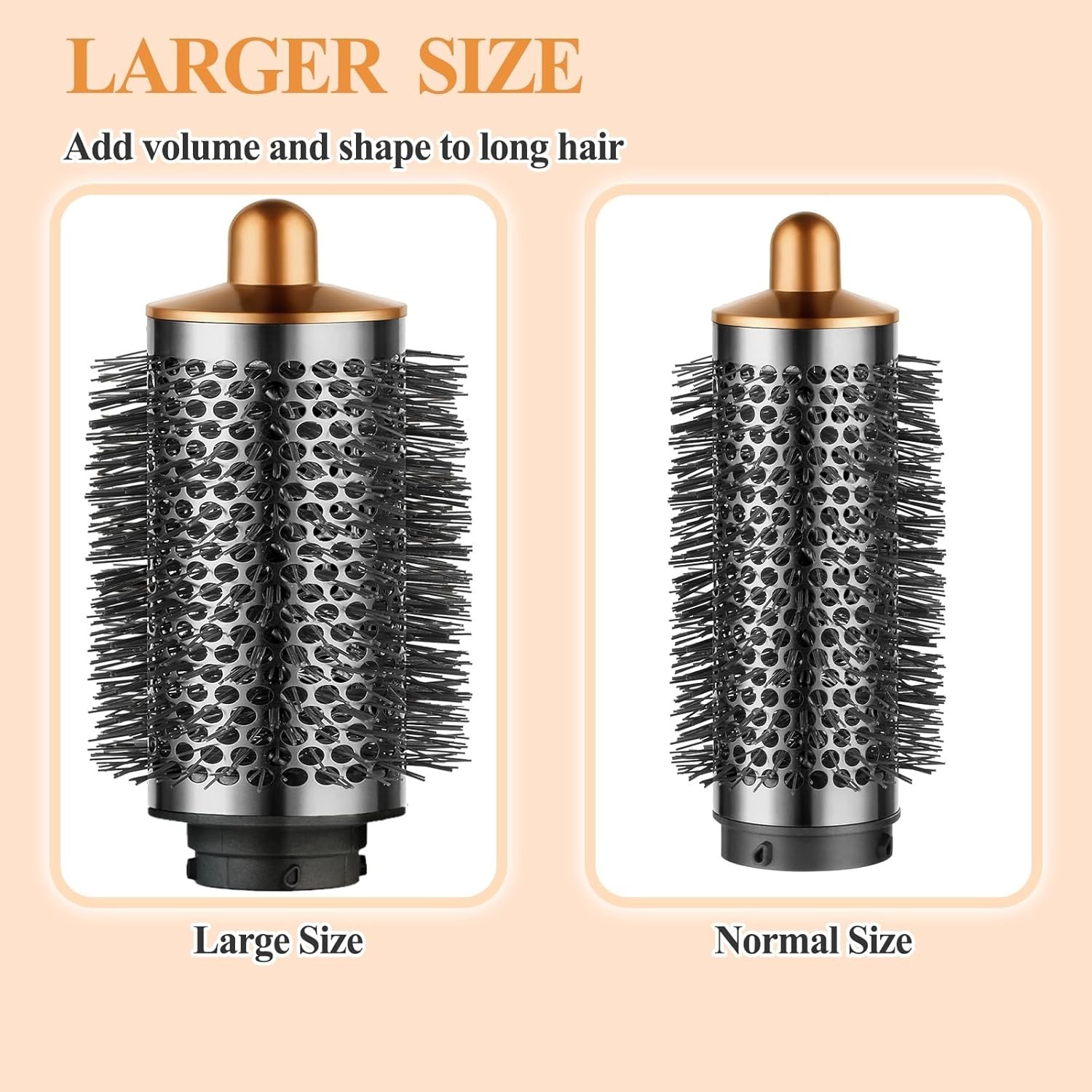 Dyson Airwrap Large Round Volumizing Brush – Nickel/Copper Fluffy Styler