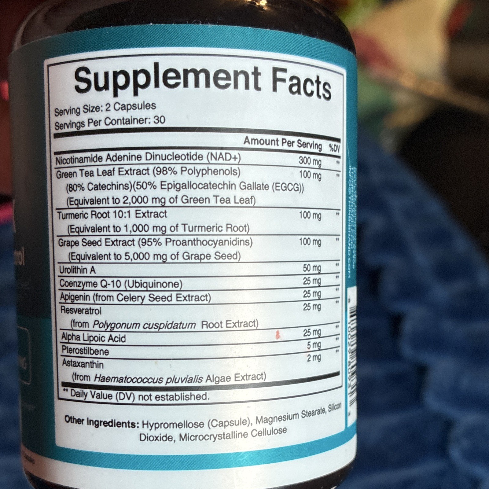 thinbi NAD+ Complex Urolithin A Resveratrol 60 Capsules Exp 11/2026