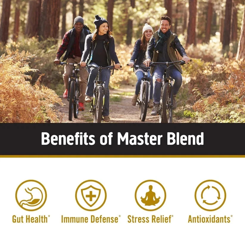 Om Mushroom Superfood Master Blend – Certified Organic Mushroom Powder – 80 Ser