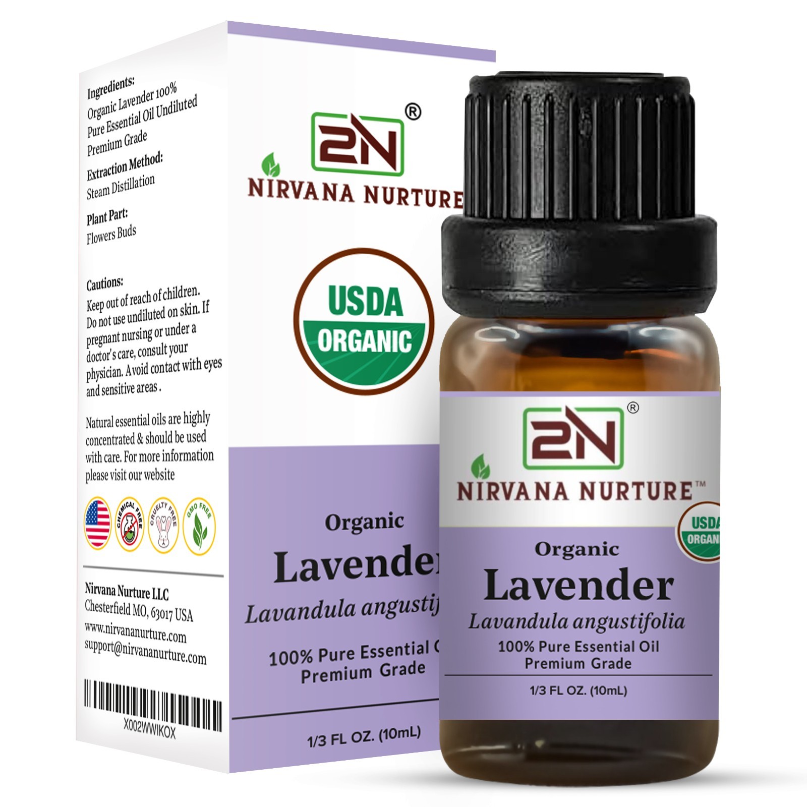 Organic Lavender Essential Oil USDA Certified 100%Pure Therapeutic Grade Natural
