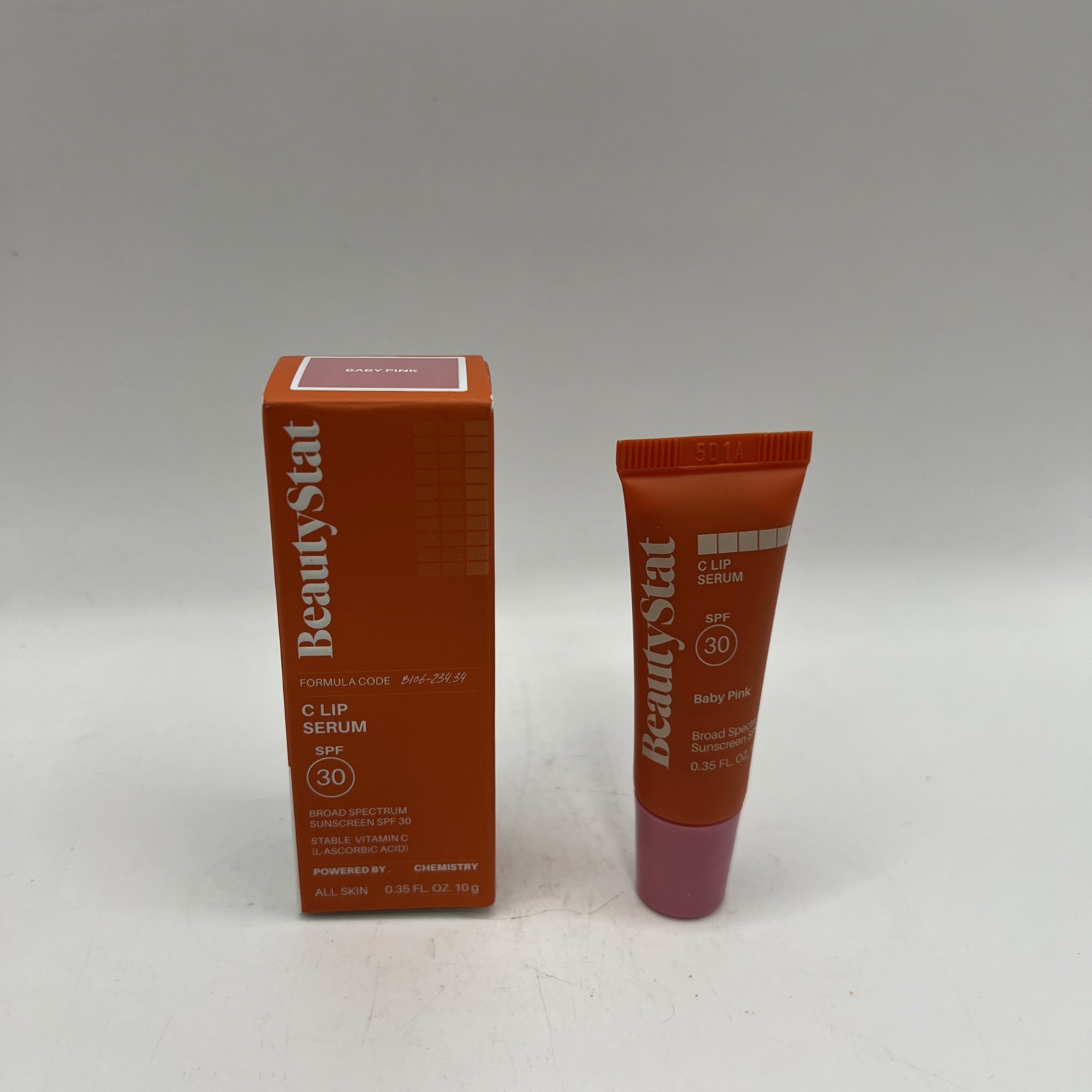 BeautyStat C Lip Serum SPF 30 in Baby Pink | 0.35 fl oz / 10 g | Exp 4/27