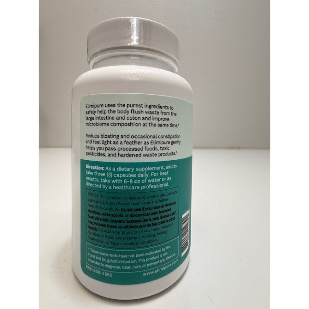 ELIMIPURE GUT CLEANSE & RESTORE ~ 90 CAPSULES NEW/SEALED exp. August 2027