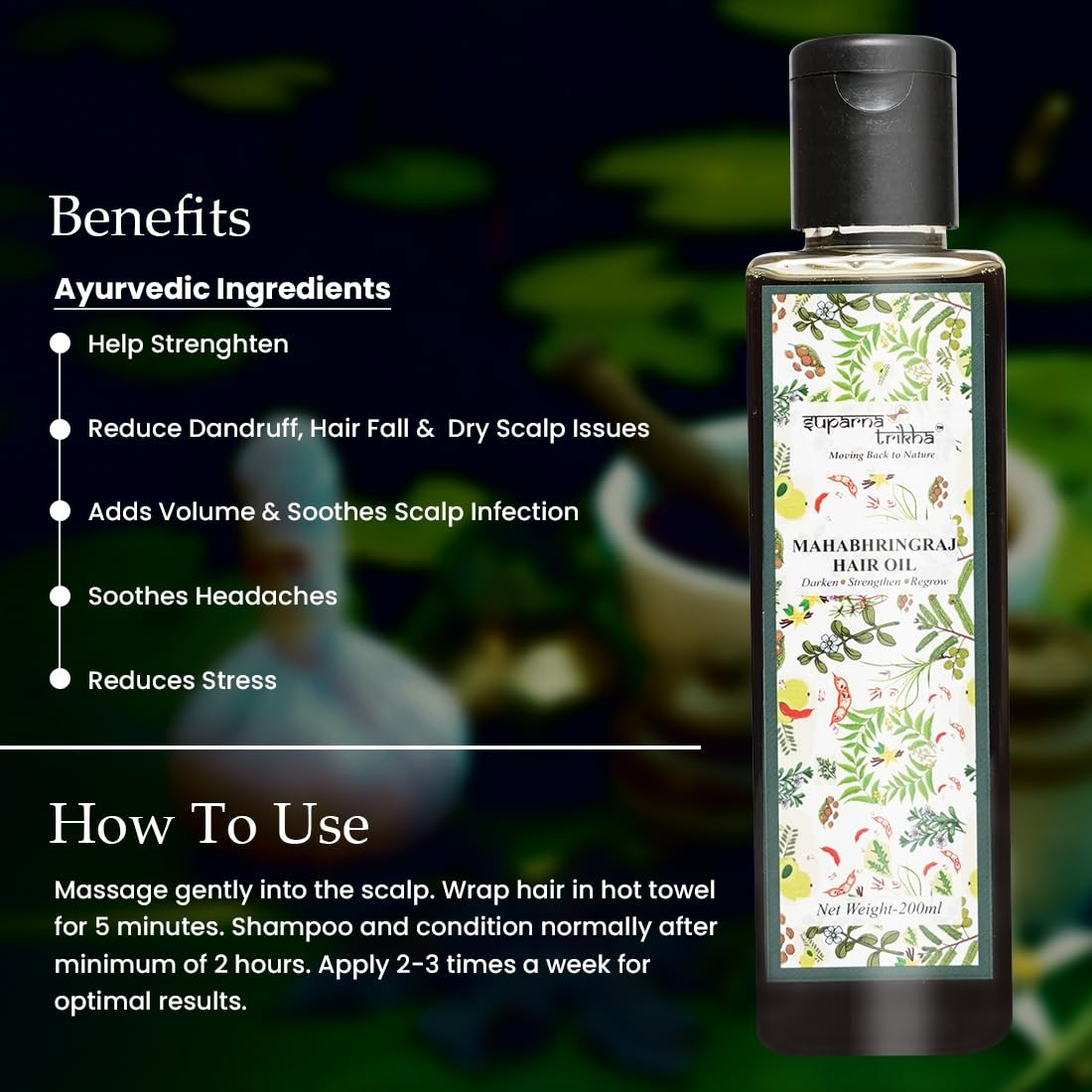 Suparna Trikha Mahabhringraj Hair Oil For All Hair Types 200ml
